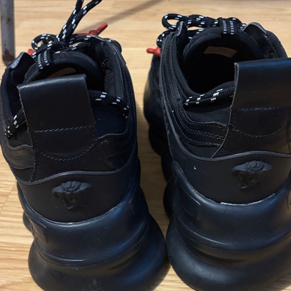 Versace Black and Red Chunky Sneakers - Picture 4 of 4